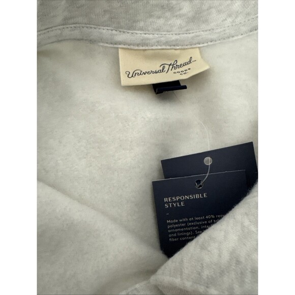 Universal Thread Women’s Cotton Collared Sweatshirt NWT Size M Gray - Picture 5 of 9